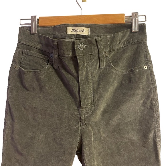 Madewell 10” High Rise Skinny Corduory Pants Grey 26” Waist - Picture 4 of 6